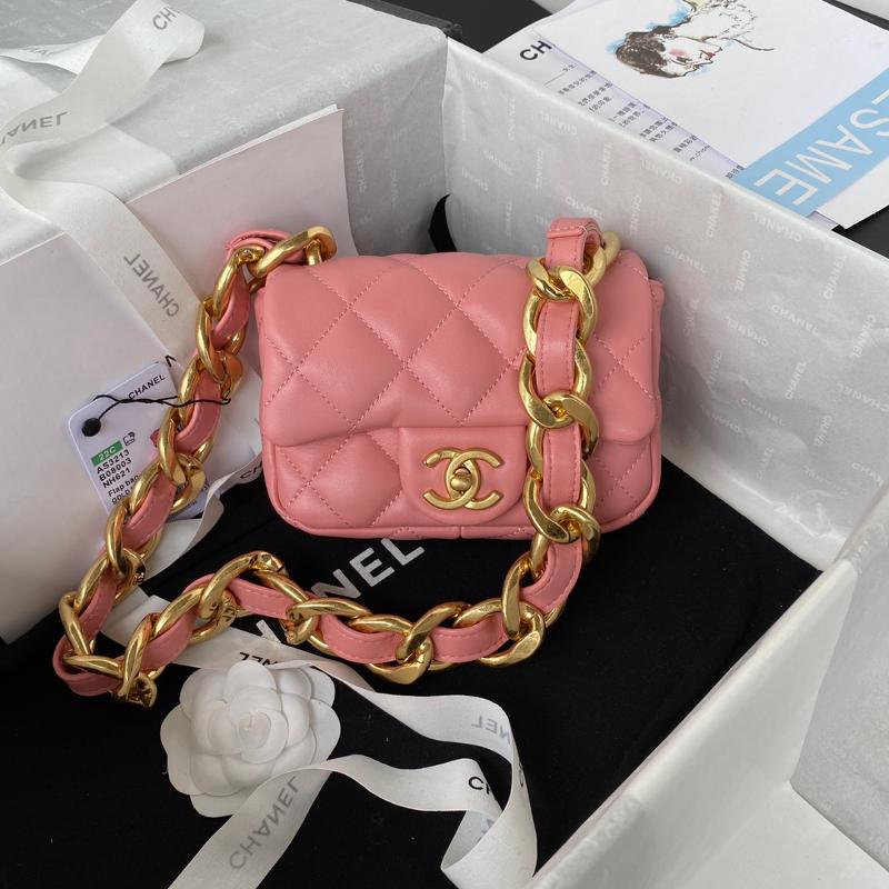 Chanel Handbags AS3213 Sheepskin Rose Powder